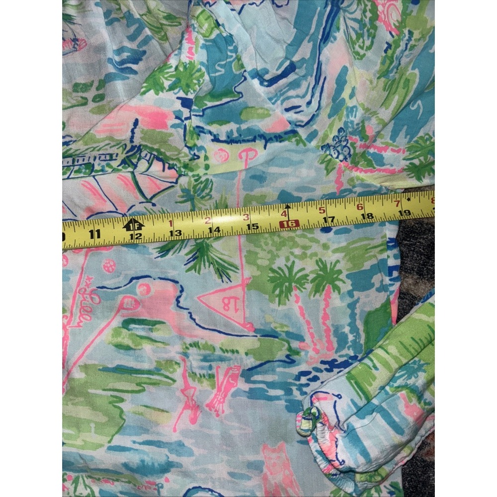 Lilly Pulitzer Willa Size XS Top Blouse Honda Classic Long Sleeve Golf - Picture 4 of 6